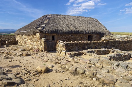 Archaeological remains of the ruins of Numancia, Soria, Castilla Leon, Spainのeditorial素材