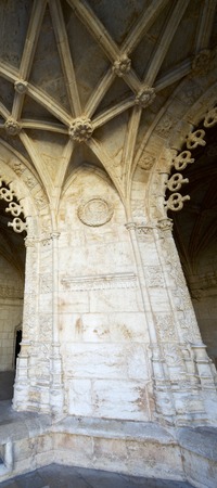 Cloister of Jeronimos Monastery, Lisbon, Portugal.のeditorial素材