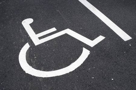 Parking place reserved for disabled people.の写真素材