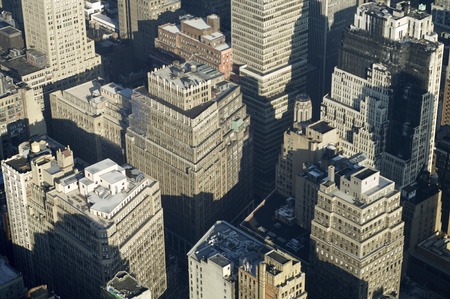 Aerial view in Manhattan, New York, United States.