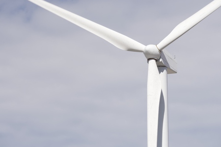 Windmill for electric power production, Pozuelo de Aragon, Zaragoza Province, Aragon, Spain.