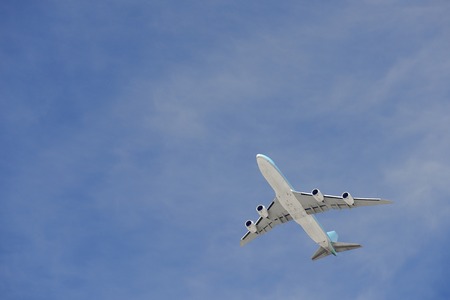 Closeup of a freight plane.