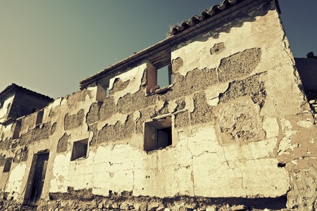 Abandoned rural building in Zaragoza Province, Aragon, Spain.の写真素材
