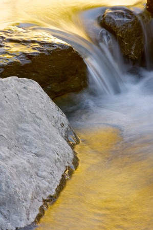 Colorful mountain creek in the Pyrenees, Pineta Valley, Aragon, Spain.の写真素材