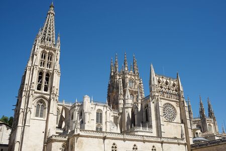 Exterior View of Burgos Cathedral, Burgos, Castilla Leon, Spain.の写真素材