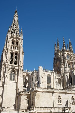 Exterior View of Burgos Cathedral, Burgos, Castilla Leon, Spain.の写真素材