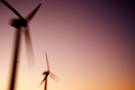 Windmills for electric power production, La Muela, Zaragoza Province, Aragon, Spain.の写真素材