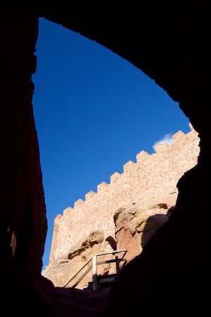 Peracense Castle, X-XI centuries, in Teruel province, Aragon, Spainのeditorial素材