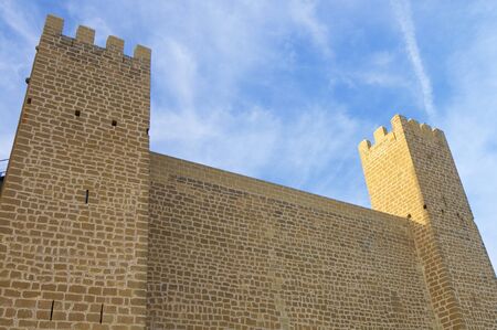 Castle in Sadaba with beauty sky in Saragossa, Aragon, Spainのeditorial素材
