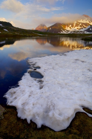 Anayet lake in Pyrenees, Canal Roya Valley, Huesca, Aragon, Spain.の写真素材