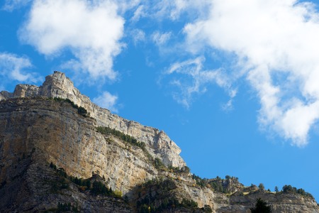 La Fraucata Wall in the Pyrenees, Ordesa Valley National Park, Aragon, Huesca, Spain.の写真素材