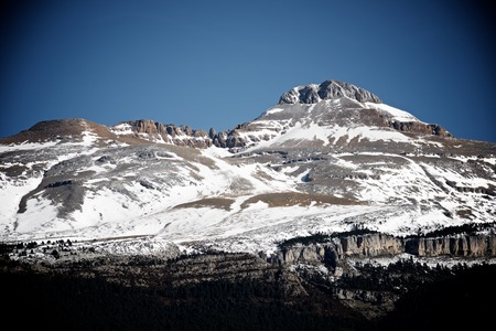 Collarada peak in Canfranc Valley, Aragon, Huesca, Spain.の写真素材