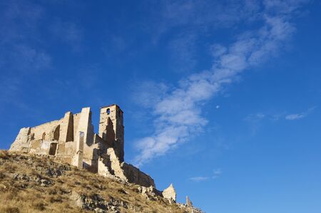 Roden village destroyed in a bombing during the Spanish Civil War, Saragossa, Aragon, Spainの写真素材