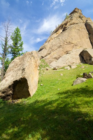 Landscape in Gorkhi Terelji National Park, Mongoliaの写真素材