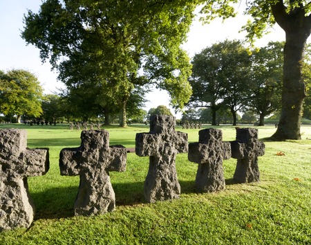 German Military Cemetery at La Cambe, Normandy, France.のeditorial素材