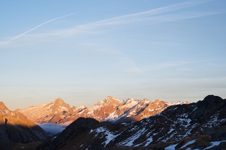 Mountains in Ossau Valley, Pyrenees National Park, Pyrenees, France.の写真素材