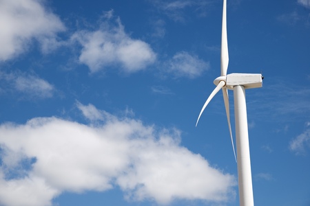 Windmill for electric power production, Zaragoza Province, Aragon, Spain