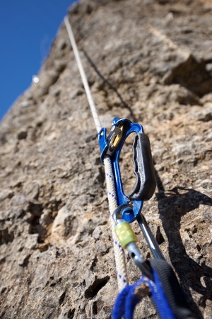 Ascender placed in a white rope.
