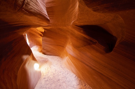 abstraction created by sandstone walls of Antelope Canyon, USAの写真素材