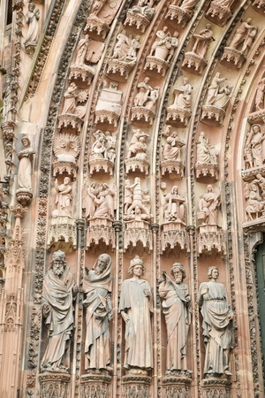 Cathedral in Strasbourg, Alsace, France.の写真素材