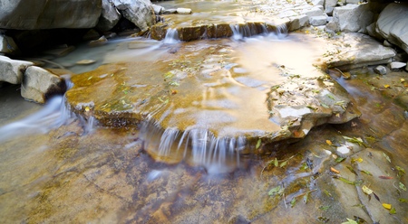 Sorrosal Waterfall in Broto, Pyrenees, Huesca Province, Aragon, Spain.の写真素材