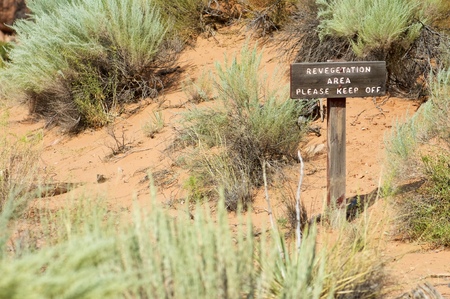 Signal in Arches National Park, Utah, United States.の写真素材