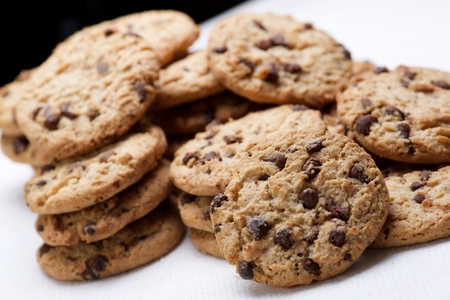 Group of chocolate chips cookies.