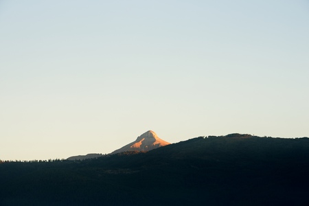 Sunrise with fog in the Pyrenees, Huesca Province, Aragon, Spain.の写真素材