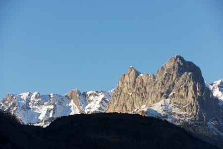 Foratata Peak in Tena Valley, Aragon, Huesca, Spain.の写真素材