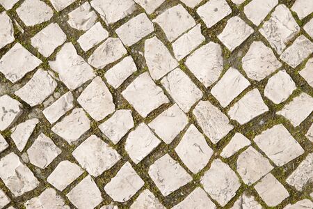 Floor of a street with stone tiles.の写真素材