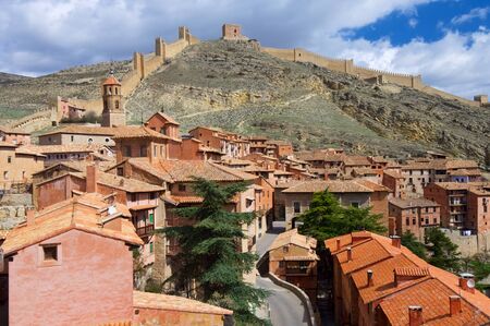 View of Albarracin village in Teruel, Aragon, Spain.の写真素材