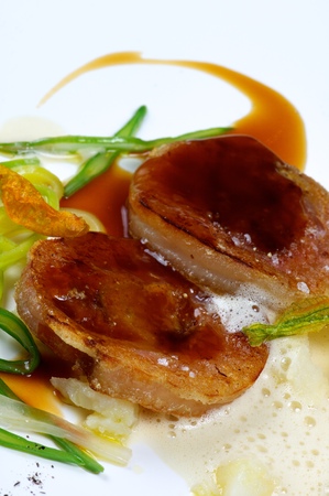Gourmet veal dish cooked viewの写真素材