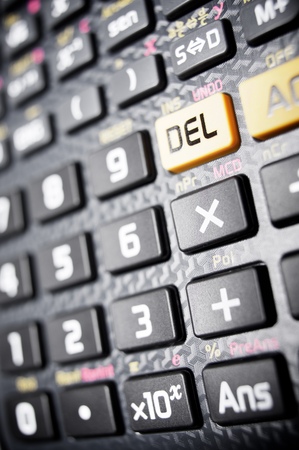 Close-up of buttons a scientific calculator.の写真素材