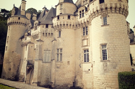 Usse Castle in Loire Valley, Rigny-Usse, France. Known as the Sleeping Beauty Castle and built in the eleventh century is now a Historical Monument of France.のeditorial素材