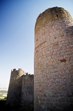 View of the medieval castle Loarre, Aragon, Spain.のeditorial素材