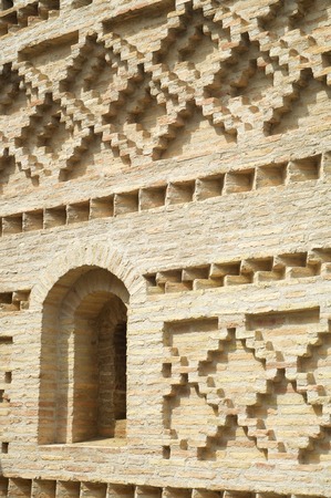 Church tower in Penaflor, Zaragoza Province, Aragon, Spain.のeditorial素材