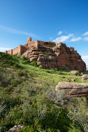 Peracense Castle, X-XI centuries, in Teruel province, Aragon, Spainのeditorial素材