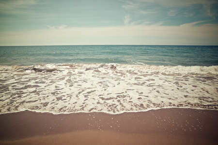 Waves in the Mediterranean Sea, Spain.の写真素材