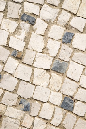 Floor of a street with stone tiles.の写真素材