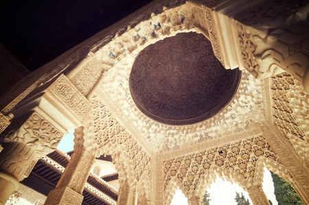 Alhambra detail in Granada, Andalucia, Spain.のeditorial素材