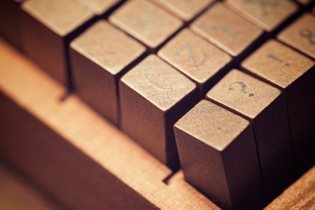 Rubber stamps close up.