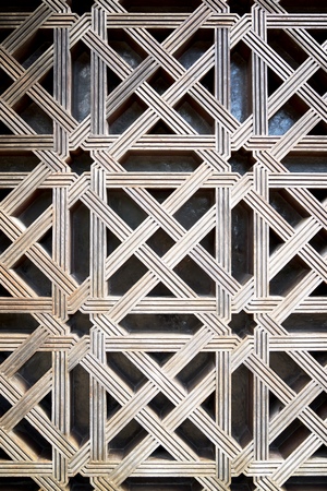 Wooden door in Mosque of Cordoba, Spain.の写真素材