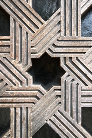 Wooden door in Mosque of Cordoba, Spain.の写真素材