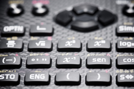 Close-up of buttons a scientific calculator.の写真素材