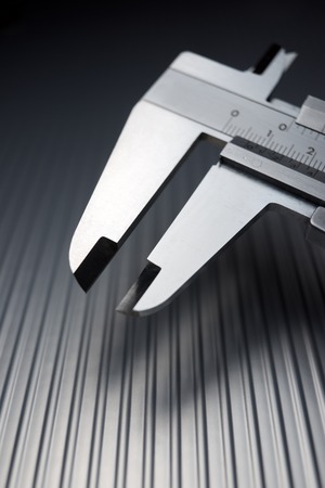 Metal gauge on a metal surface.の写真素材