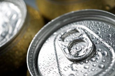 Detail of a group of beer cansの写真素材