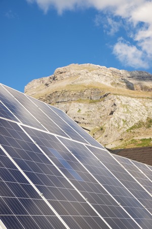 Detail of a photovoltaic panel for renewable electric production