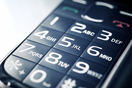 Close-up of an old mobile phone.の写真素材