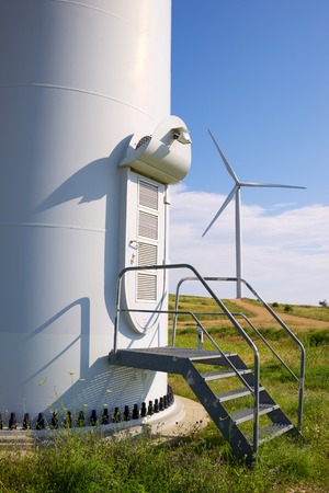 Windmills for electric power production, Soria Province, Castilla Leon, Spain.