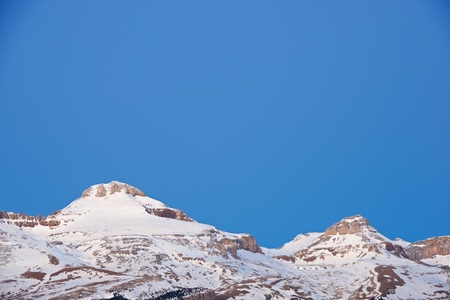 Peaks in Canfranc Valley, Pyrenees, Aragon, Huesca Province, Spain.の写真素材